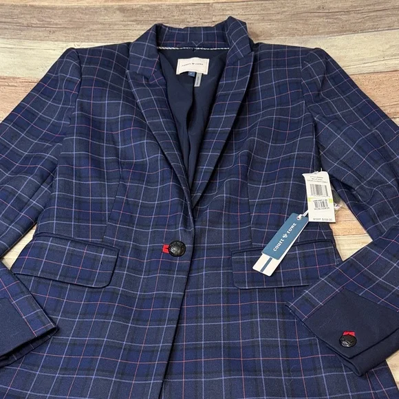 Court & Rowe Belle Noel Plaid Blazer NEW 4 - Picture 4 of 5